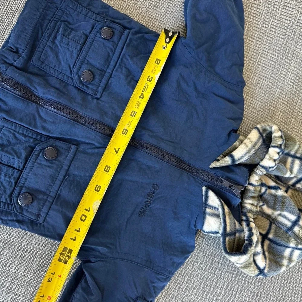 OshKosh B'gosh navy blue kids jacket with hood.